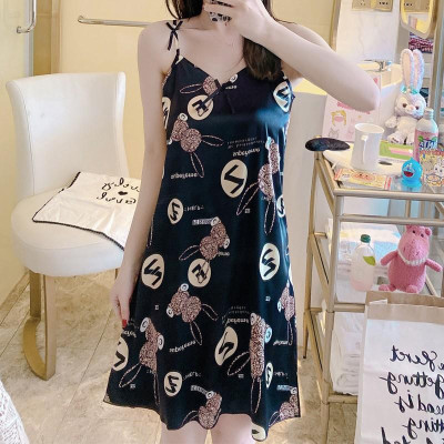 Váy Ngủ Nữ HÀNG ĐẸPĐầm Ngủ Lụa Satin Sexy 2 Dây Đẹp Gợi Cảm Nữ Có Đệm Mút Nâng Ngực Mặc Nhà Thoải Mái Hàng Cao Cấp QC