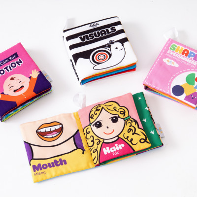 Bộ 4 Cuốn Sách Vải Cỡ Nhỏ Cho Trẻ Sơ Sinh Touch and See Mini Cloth Book - Lalala Baby