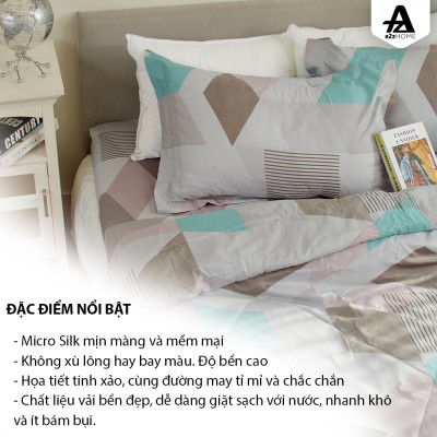Mền Chần Mềm Mại Mirco Silk Cao Cấp Cubism Color A2Z Home