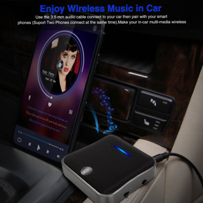 ROGTZ - Bộ Thu Phát Audio Bluetooth APTX V5.0 2 Trong 1 Chipset CSR8675 Công nghệ APTX HD Hỗ trợ SPDIF/Optical Chế độ TX/RX Kết nối đa thiết bị Pin trâu 20h Nhỏ gọn Tiện Lợi Dễ sử dụng Âm Thanh Chất Lượng Cao - Hàng Chính Hãng