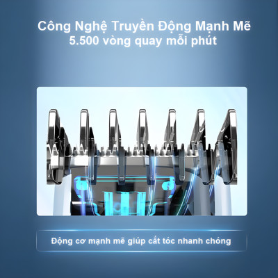 Tông đơ cắt tóc trẻ em, series 3000 đời mới. Thương hiệu Hà Lan cao cấp Philips - HC3688/15. Hàng Chính Hãng