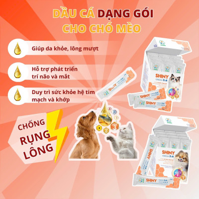 BOSSEN - SHINY for Dog Bổ sung Vitamin và Acid béo Thiết Yếu cho Chó - Hộp nguyên 20 gói 4ml