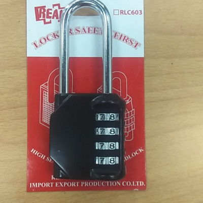 RLC603NL Khóa treo mật mã Real móc dài 40mm x105mm màu đen