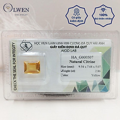 Viên đá thạch anh vàng ( citrine ) thiên nhiên  HA_G000507