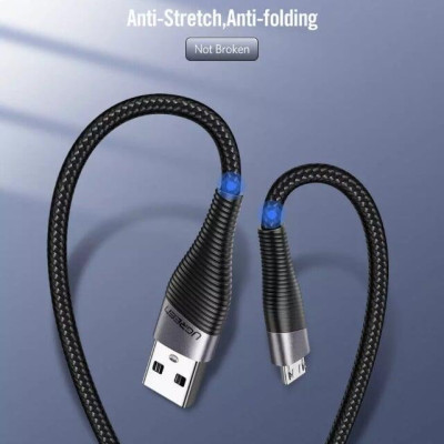 Ugreen UG50872ED017TK 0.5M màu Xám Cáp sạc truyền dữ liệu USB 2.0 sang MICRO USB đầu mạ thiếc - HÀNG CHÍNH HÃNG