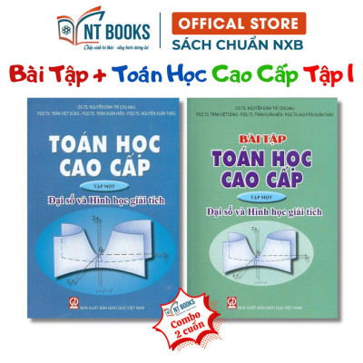 Sách - Combo Toán Học Cao Cấp - Bài Tập Toán Học Cao Cấp - Tập 1 (Đại Số Và Hình Học Giải Tích) - KHỔ TO - HV