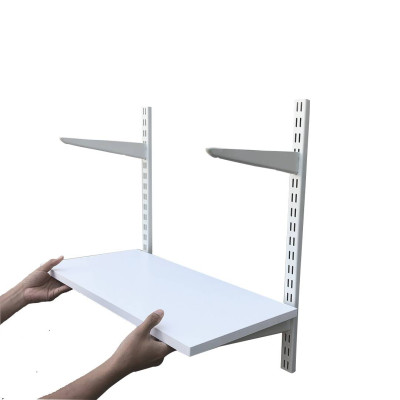 Kệ Ray Tường SMLIFE Railshelf 2 Tầng H60cm - Kệ Sách Treo Tường Tùy Biến Kích Thước & Vị Trí Hiện Đại Cho Căn Hộ Nhỏ