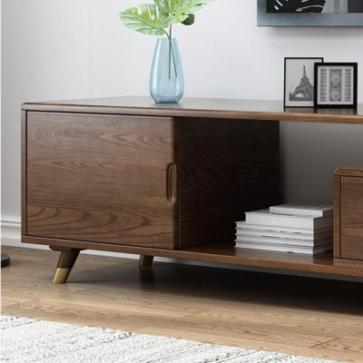 Kệ TV gỗ tự nhiên nguyên khối bàn tivi sang trọng hiện đại LUX-KTV05