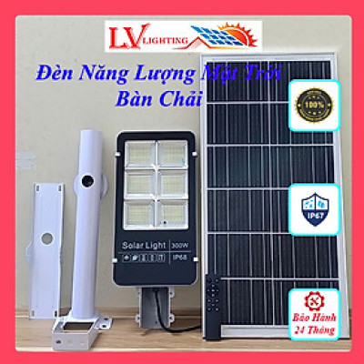 Đèn Năng Lượng Mặt Trời Bàn Chải 300W, Công Suất 300w, Diện Tích Chiếu Sáng 150M2