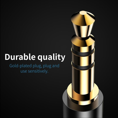 (Tặng túi đựng TOPK) Cáp âm thanh Baseus, Type-C to Audio 3.5mm cho điện thoại Samsung, Xiaomi, Huawei,....-Hàng chính hãng