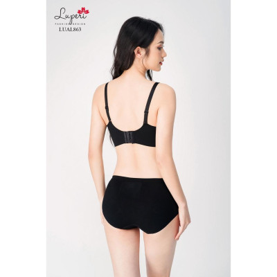 Áo Lót Nâng Ngực Nữ Cao Cấp Không Gọng LUPERI LU3AL863 Đệm Mềm Nâng Ngực Phối Ren Bản 3 Móc Chắc Chắn Co Giãn Tốt
