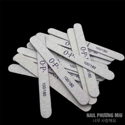 Dũa Mỏng OPI Lốc 50 Cái Form Thẳng Độ Nhám 100/180 Thân Cứng, Không Xẹp, Cầm Chắc Tay Làm Nail Tiện Lợi, Dễ Chỉnh Hướng, Tốc Độ Dũa Theo Yêu Cầu