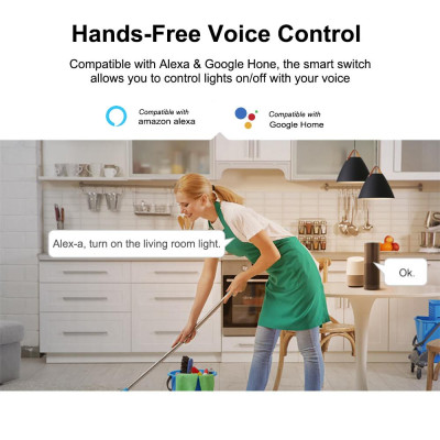 Công tắc đèn tường WiFi thông minh 433Mhz Ứng dụng điều khiển từ xa RF / Bộ hẹn giờ SONOFF T3EU3C-TX 