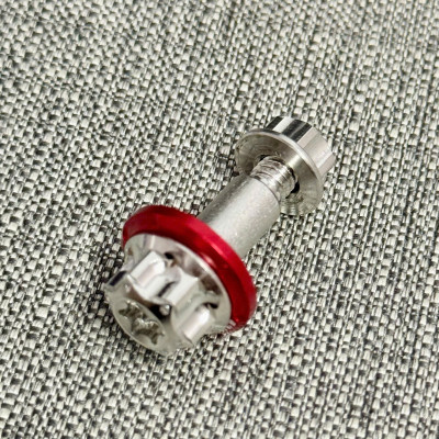 Ốc tay thắng đĩa kiểu SALAYA kèm tán hở 6li và long đền đỏ kitaco gắn Tay Thắng Đĩa xe máy Sirius,Exciter,Winner,Pcx