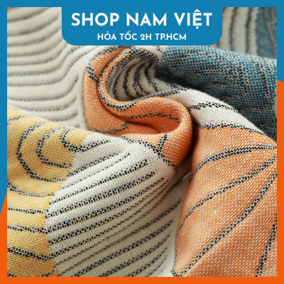 Khăn mặt phong cách Nhật vải gạc cotton 4 lớp siêu mềm siêu thấm hút