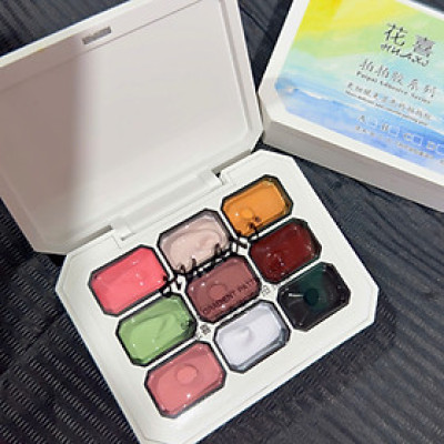 Gel Dặm Ombre Dainina 9 Màu Trẻ Trung Làm Nail Hàn Quốc, Sơn Gel Dặm Nén Ombre Vẽ Móng Cao Cấp Nữ Women