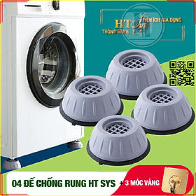 Chân Máy Giặt HT SYS - Bộ 4 Chân Đế Máy Giặt HT SYS - Chống Rung Lắc, Chống Ồn Cho Máy Giặt, Máy Sấy, Tủ Lạnh - Kệ Máy Giặt HT SYS Giải Pháp Hoàn Hảo Cho Việc Chống Rung Và Ổn Định Máy Giặt