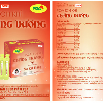 Ích Khí Thăng Dương PQA Giúp Điều Bổ Tì Vị, Hỗ Trợ Giảm Các Triệu Chứng Sa Tử Cung, Trĩ Hộp 10 Ống
