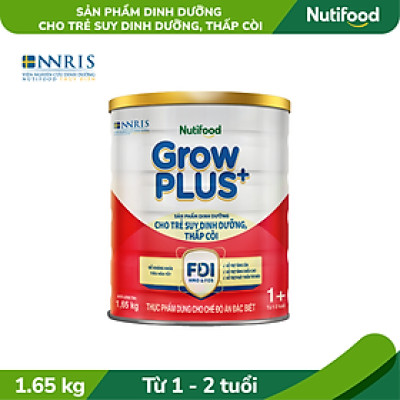 Sữa bột Nutifood GrowPLUS+ Suy Dinh Dưỡng (Đỏ) 1+ Lon 1,65KG