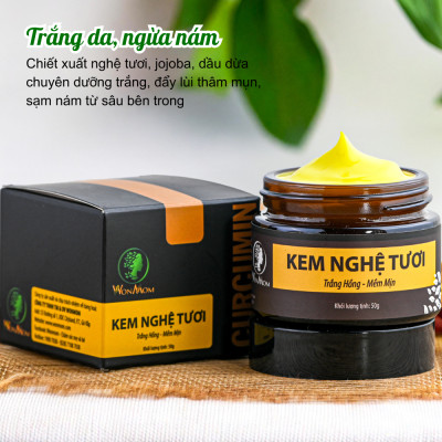 Combo kem dưỡng trắng da ban ngày và ban đêm Wonmom ( 1 Kem nghệ tươi + 1 Kem cấp ẩm )