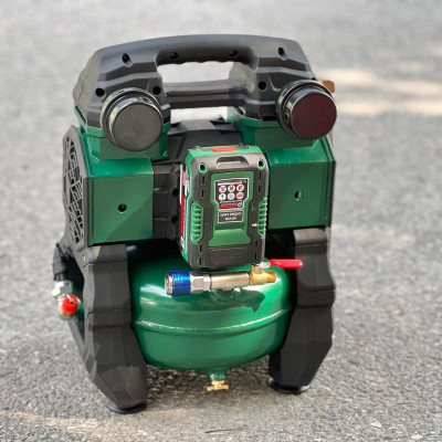 Máy nén khi dùng pin 21V ( BÌNH HỢP KIM NHÔM CAO CẤP ) Dekton M21-NK01BL  -HÀNG CHÍNH HÃNG