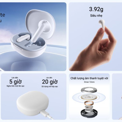 Tai nghe không dây Xiaomi Redmi Buds 4 Lite - Hàng chính hãng - Tai nghe bluetooth Xiaomi Redmi Buds 4 Lite kết nối khoảng cách 10M