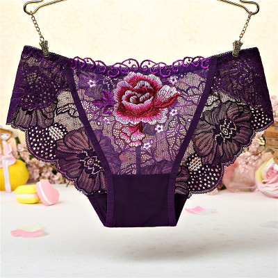 Combo 05 Quần Lót Ren Thêu Hoa Hồng Mềm Mại Quyến Rũ (Giao màu ngẫu nhiên)