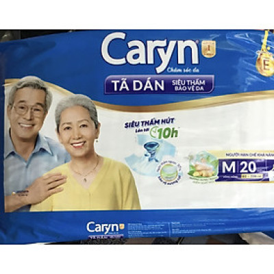 Tã Dán Người Cao Tuổi Size M 20 Miếng Caryn Vòng Hông 61 Đến 106 Cm - Bỉm Dán Người Già Size M20 Siêu Thấm