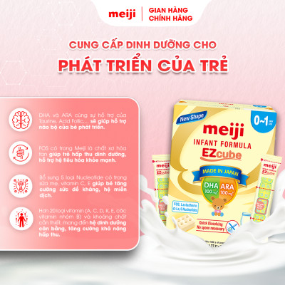 Combo Sản Phẩm Dinh Dưỡng Công Thức Meiji Infant Formula Ezcube (540g) & Meiji Growing Up Formula Ezcube (560g)