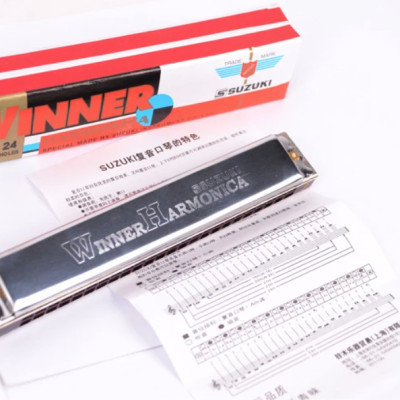 Kèn Harmonica Suzuki Winner W-24 Lỗ Tremolo Tone C Đô Trưởng