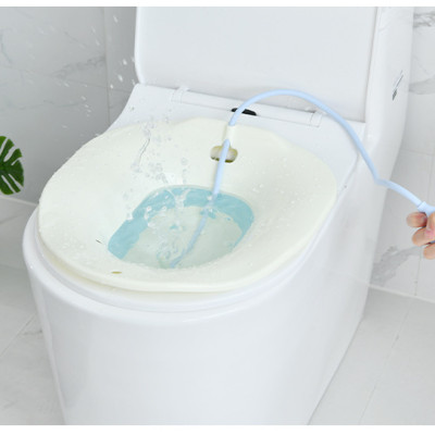 Chậu xông vùng kín sau sinh Song An Eco loại gấp gọn (chọn màu và vòi xịt)