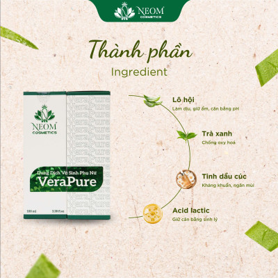 VeraPure - Dung Dịch Vệ Sinh Phụ Nữ Dịu Nhẹ, Khử Mùi & Dưỡng Ẩm Hằng Ngày
