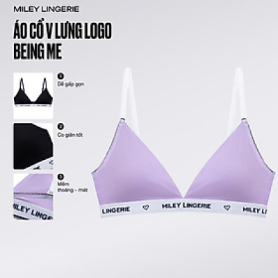 Áo Ngực Cổ Chữ V Lưng Logo Amethyst Purple Miley Lingerie