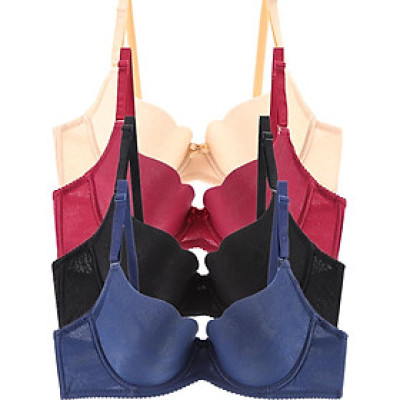 Bộ 4 Áo Ngực Cao Cấp Nữ Mignon Mút Mỏng AN060 - Màu Ngẫu Nhiên