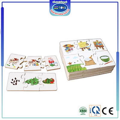 Đồ chơi gỗ Ghép hình "Ba bước phát triển" | Winwintoys 61392 | Phát triển khả năng tư duy | Đạt tiêu chuẩn CE và CR