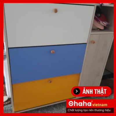 TỦ GIÀY GỖ CAO CẤP OHAHA PHỐI NHIỀU MÀU 01 - TG054