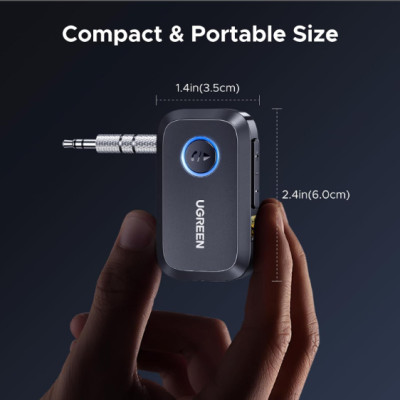 Bộ Thu Bluetooth 6.0 Ugreen 55546 BT509 – Hỗ Trợ LDAC, Khử Ồn, Cổng AUX 3.5mm – Hàng chính hãng