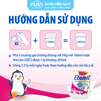[COMBO 2 HỘP] Sữa Tăng Cân Cho Bé ETOMIL KID AZ Mỗi Hộp 900G - Bù Đắp Năng Lượng Và Dưỡng Chất Cho Trẻ Biếng Ăn, Nhẹ Cân