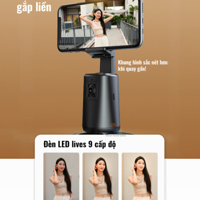 Chân kẹp AI theo dõi chủ thể cho điện thoại để livestream, quay Video HighTechGate A200, hàng chính hãng
