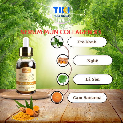 Serum Mụn Collagen X3 Serum Dưỡng Ẩm Kiểm Soát Dầu Nhờn Se Khít Lỗ Chân Lông Đông Anh Chính Hãng 5ml