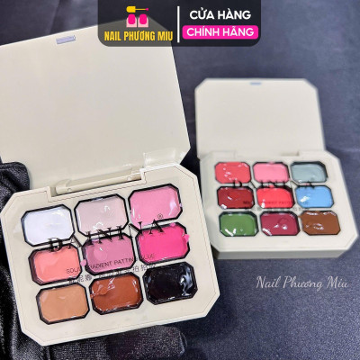 Gel Dặm Ombre Dainina 9 Màu Trẻ Trung Làm Nail Hàn Quốc, Sơn Gel Dặm Nén Ombre Vẽ Móng Cao Cấp Nữ Women