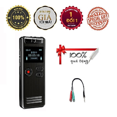 KHUYẾN MÃI KHỦNG, SỐ LƯỢNG CÓ HẠN - ROGTZ - Máy ghi âm mini SK6 Ghi âm đa hướng Bộ nhớ 8Gb Hỗ trợ thẻ nhớ 128Gb Pin 20 giờ Tích hợp sạc nhanh Chống ồn chủ động Kết nối đa dạng USB2.0 Hỗ trợ nhiều định dạng MP3, WAV, WMA, FLAC, APE Hàng Chính Hãng