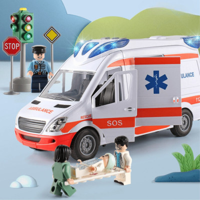 TOYSTAR - 666-10P Mô hình Xe cứu thương thành phố (nhỏ) tỉ lệ 1:14, Xe ô tô đồ chơi cho bé