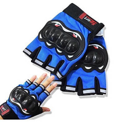 Găng tay Sport -hở ngón - Để đeo tay đi phượt - Do hở ngón nên thao tác sử dụng điện thoại dễ dàng - Hàng chính hãng