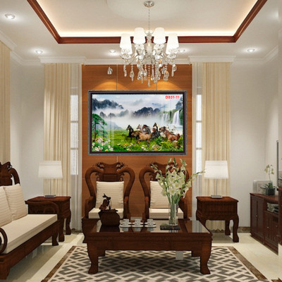 d801 01 Tranh kính bát mã phi nước đại ( được chọn mẫu)