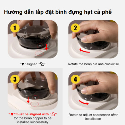 Máy pha cà phê bán tự động kiêm xay cà phê 15 chế độ Espresso, Cappuccino, Latte thương hiệu Mỹ cao cấp HiBREW H14 - Hàng Nhập Khẩu