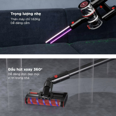 Máy Hút Bụi Không Dây Xiaomi Redroad V17 Lite Lực Hút 26.500 Pa Pin Rời - Hàng Chính Hãng
