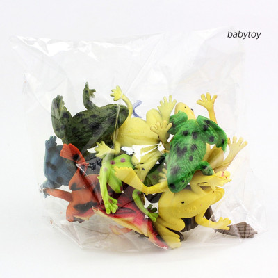 Bộ 12 đồ chơi ếch nhựa đặc nhiều màu cho bé học hỏi