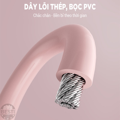 Dây Nhảy Thể Thao Lõi Thép Cao Cấp Besti Tự Động Đếm Số, Tích Hợp Đo Calo, Quãng Đường, Độ Dài Dây Tùy Chỉnh - Kèm Bóng Xoay Và Tạ Điều Chỉnh Khối Lượng - Hàng Chính Hãng