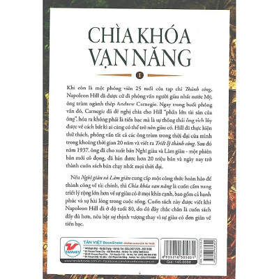 Sách - Chìa Khóa Vạn Năng - Mở Khóa Bí Mật Trong Thành Công Của Napoleon Hill - Tân Việt Books